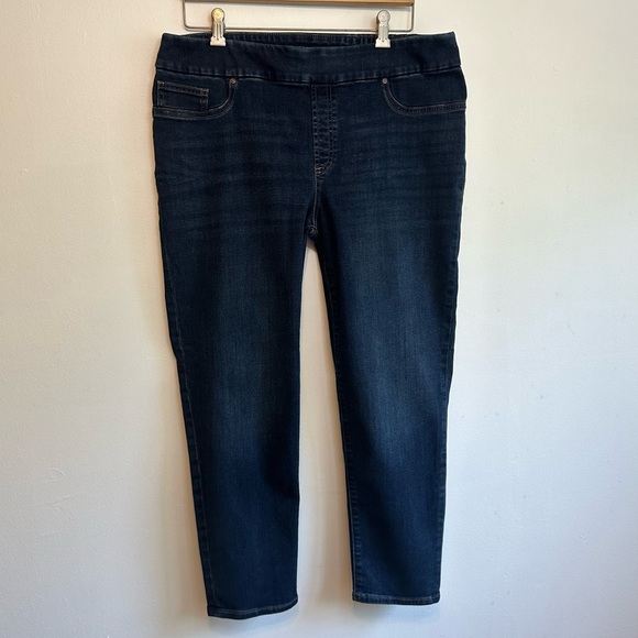 Chico's Denim - Chico's Pull On Jeggings Plus Size Dark Wash Size 14 P / 2.5 P Stretch Slimming